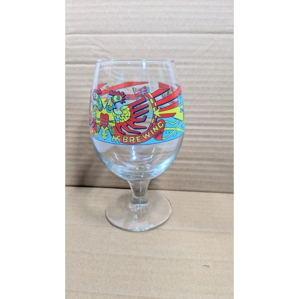 New Belgium Brewing 25th Tulip Shaped Beer Glass 12 set NEW in box